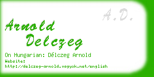 arnold delczeg business card